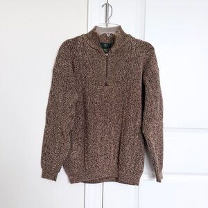 Club Room Men's Zip-Up Brown Sweater